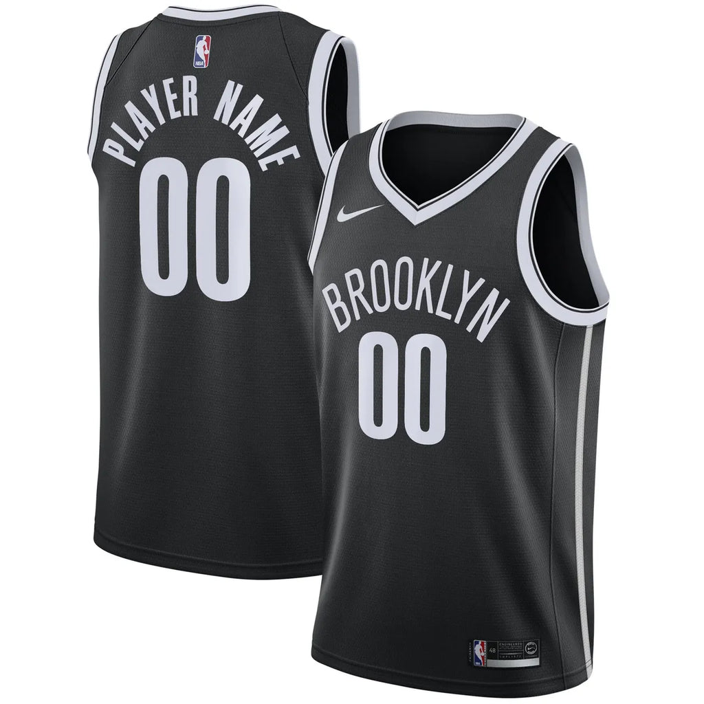 Nike Nets Black Jersey Custom - Hình 2