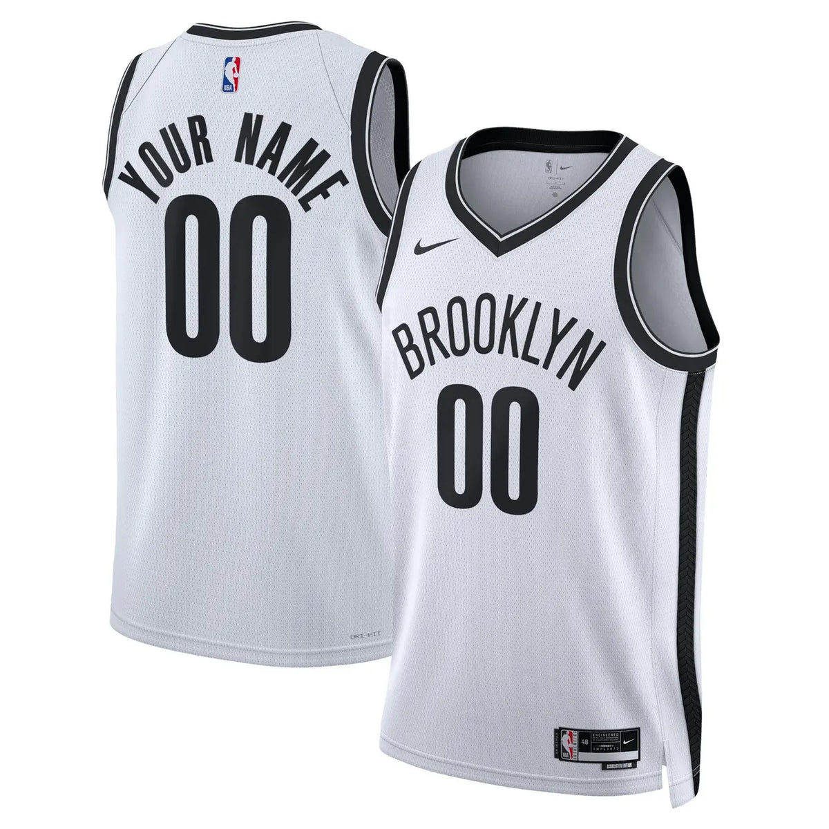 brooklyn Nike Nets White Custom Jersey