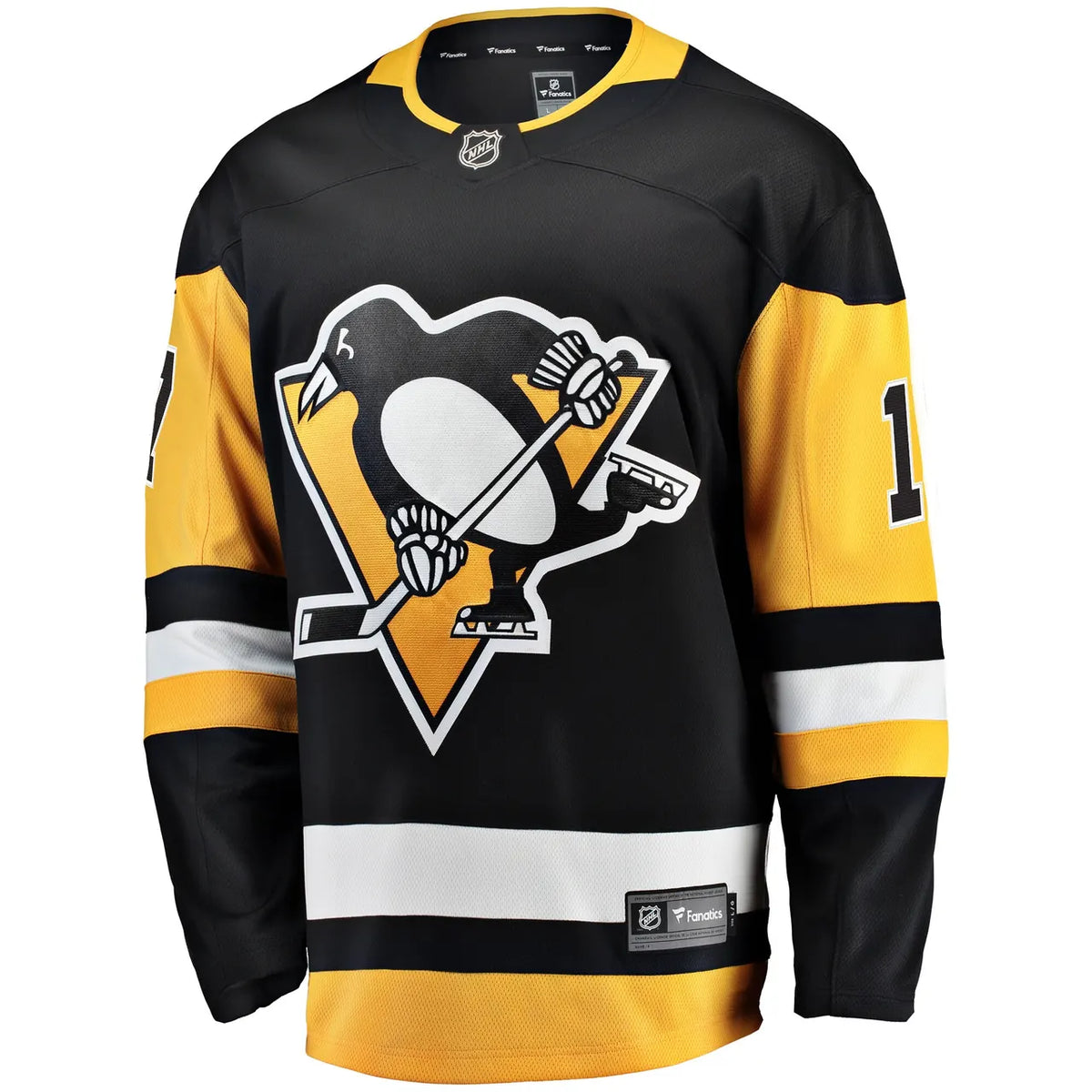 black Fanatics Rust Penguins Jersey - Hình 3