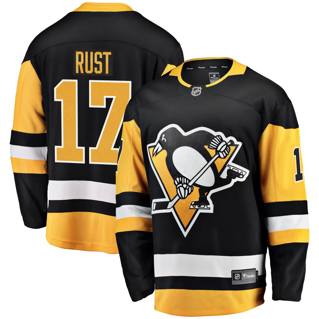 black Fanatics Rust Penguins Jersey
