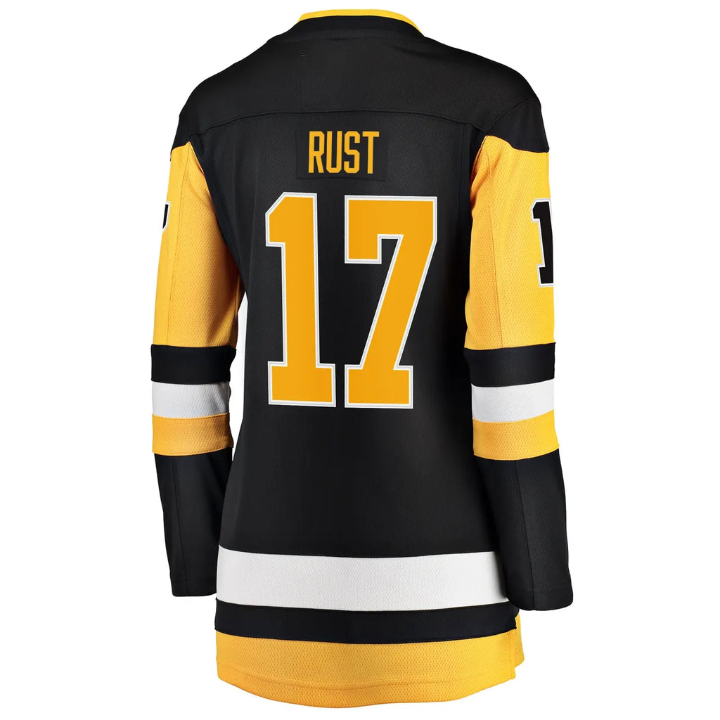 black Fanatics Rust Penguins Jersey - Hình 3