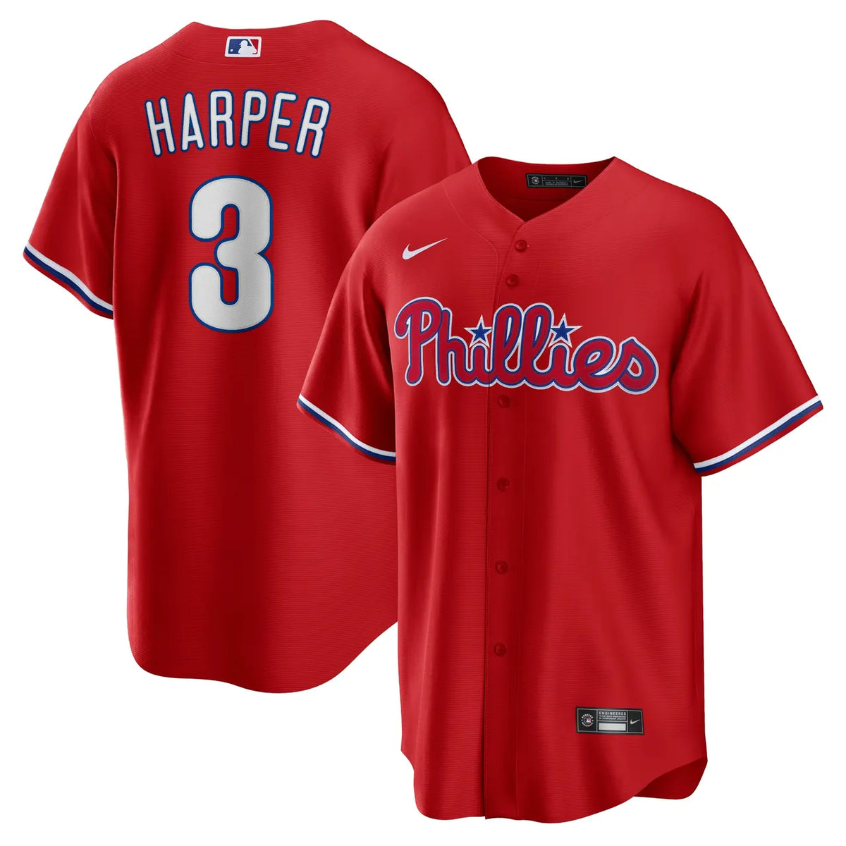 red Nike Harper Phillies Jersey