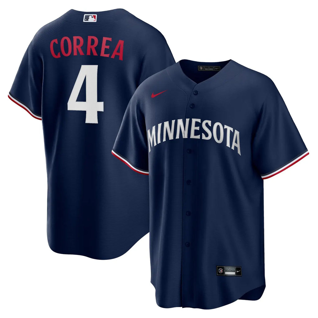 Nike Correa #4 Twins Navy Jersey - Hình 2