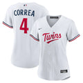 Nike Correa #4 Twins White Jersey