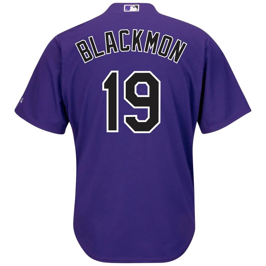 majestic Rockies Blackmon Purple Jersey - Hình 3