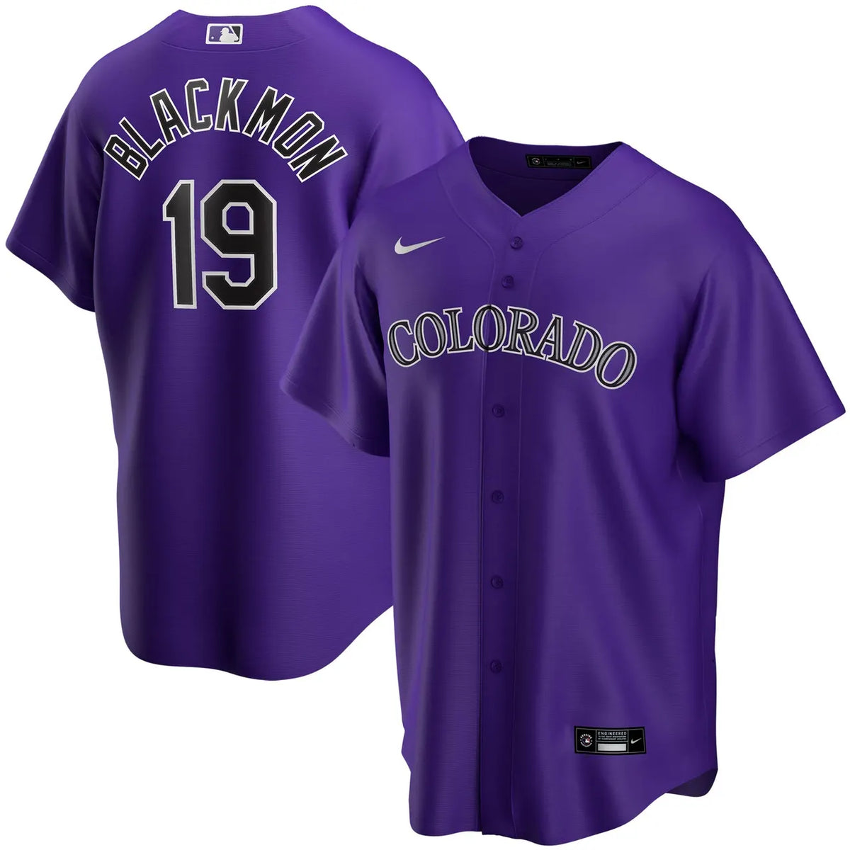 Rockies Blackmon Purple Jersey