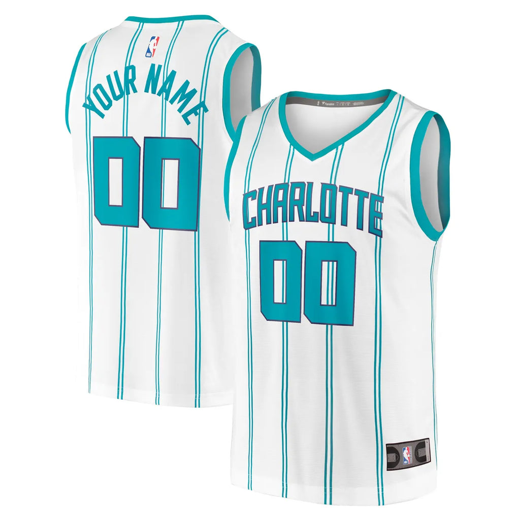 teal Fanatics Hornets White Jersey - Hình 2