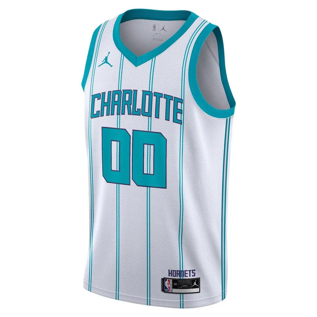 Jordan Hornets White Jersey teal - Hình 2