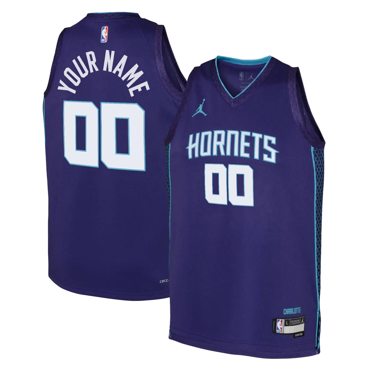jordan Hornets Purple Custom Jersey