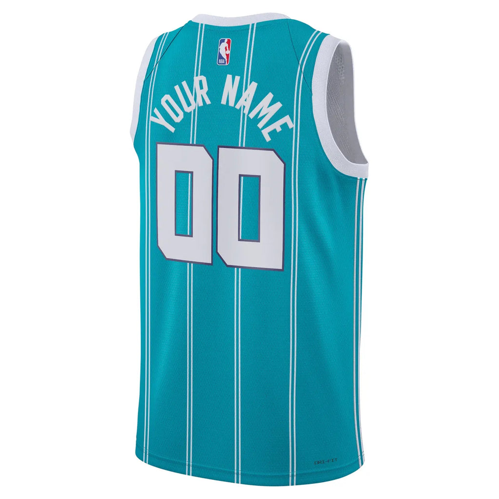 Hornets Teal Custom Jersey jordan - Hình 3