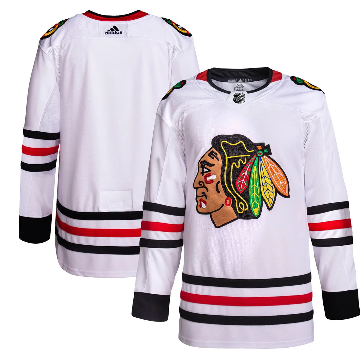 authentic Adidas Blackhawks White Jersey - Hình 2