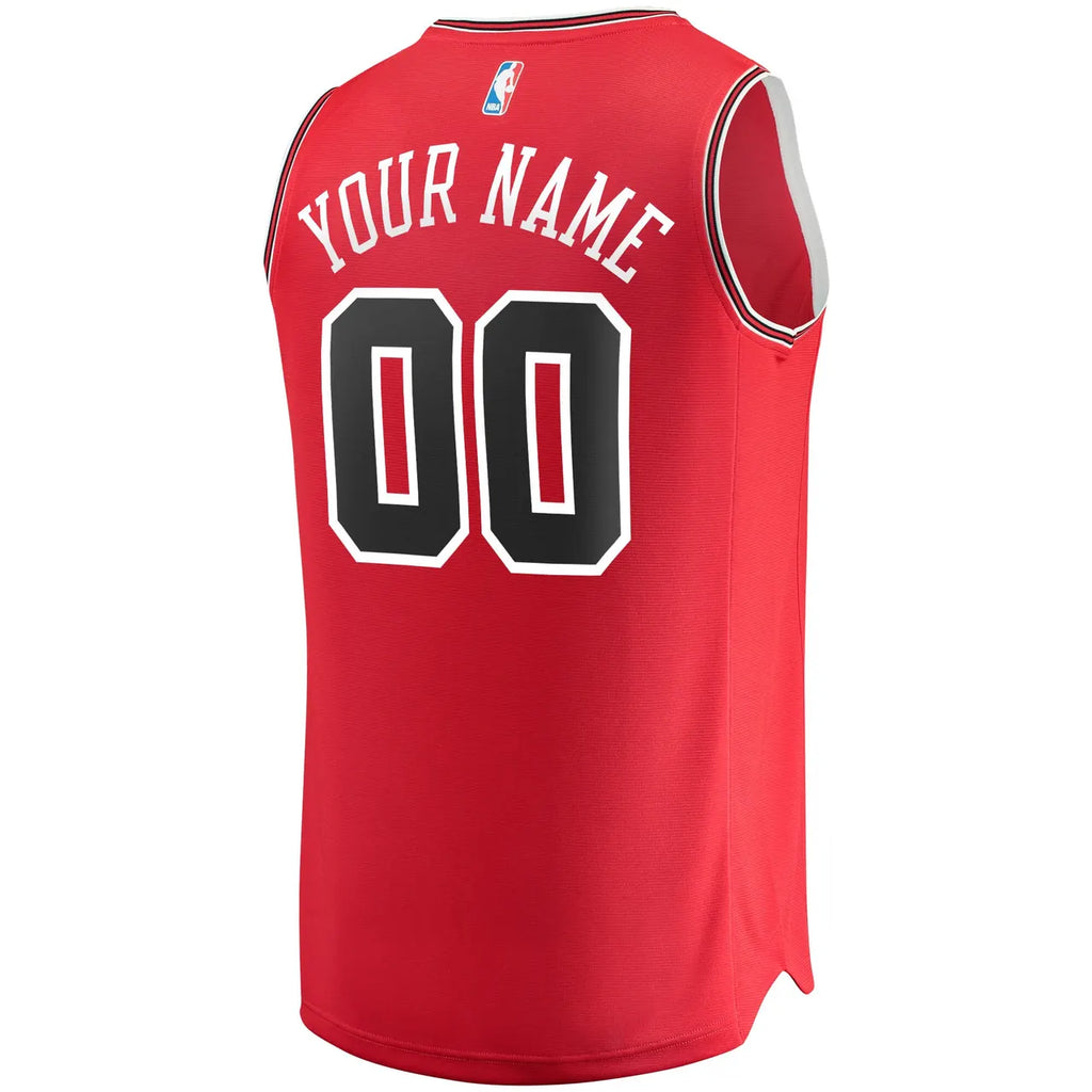 add Fanatics Bulls Red Custom Jersey - Hình 4