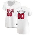 fanatics women Bulls White Custom Jersey