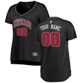 Bulls Black Women's Custom Jersey