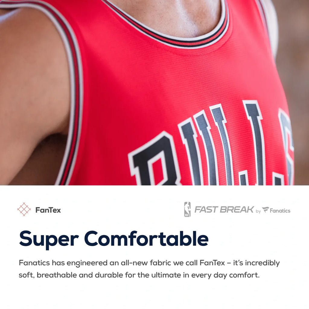 fanatics Bulls White Custom Jersey - Hình 6