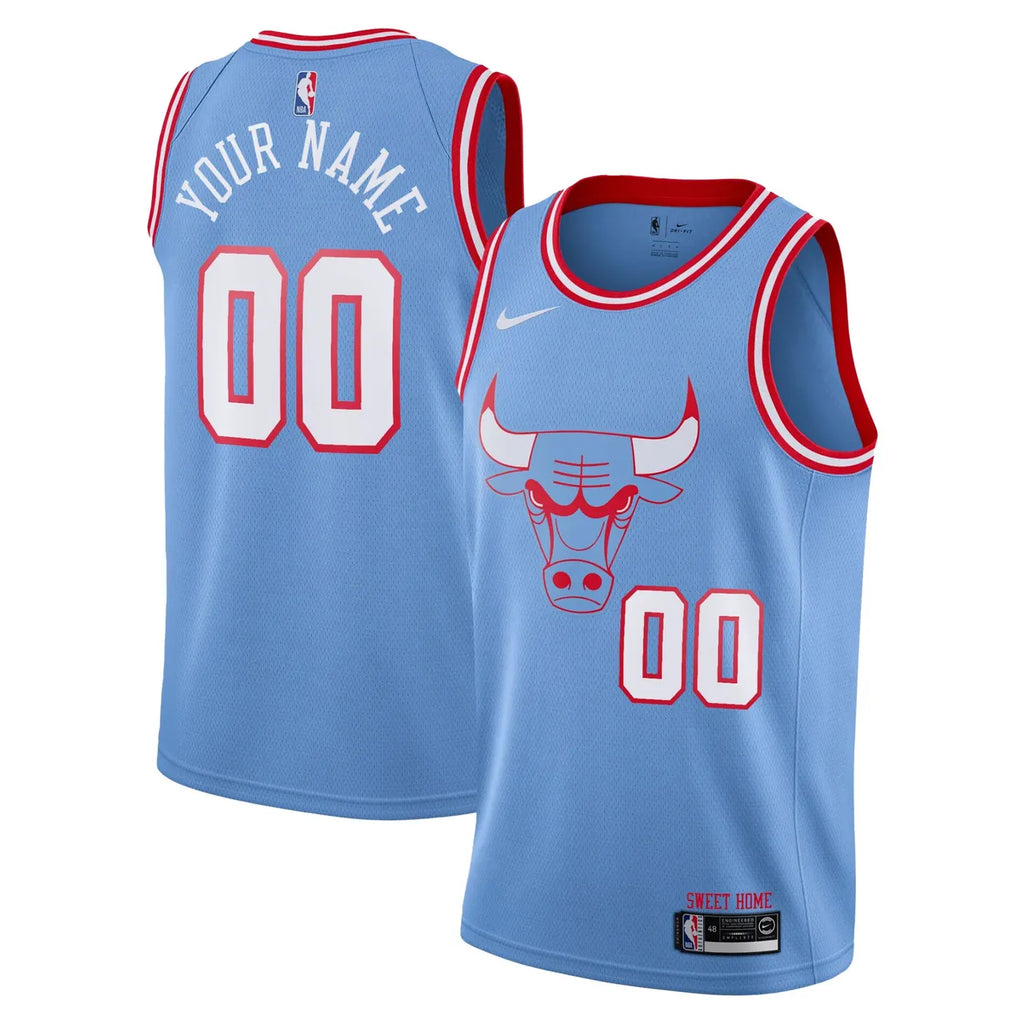 Nike Bulls Light Blue Jersey - Hình 2