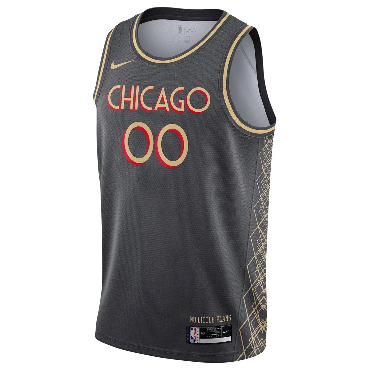 Nike Bulls Gray "No Little Plans" Custom Jersey - Hình 3