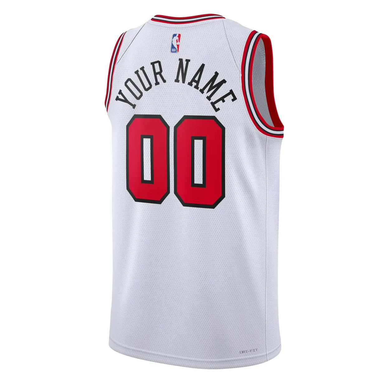 nike association Bulls White Custom Jersey - Hình 3