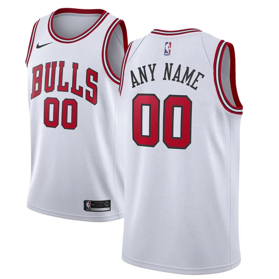 Bulls White Custom Jersey nike