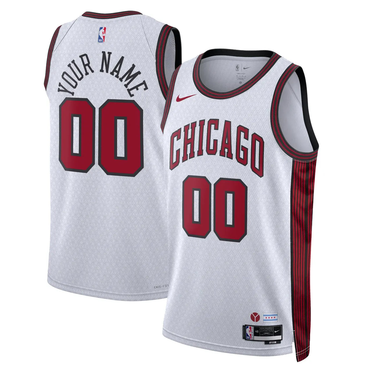 nike Bulls White City Edition Jersey - Hình 2
