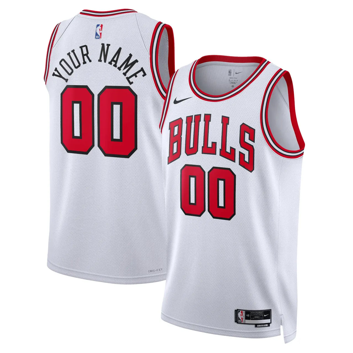 nike Bulls White Custom Jersey - Hình 2