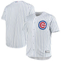white Majestic Cubs Pinstripe Jersey