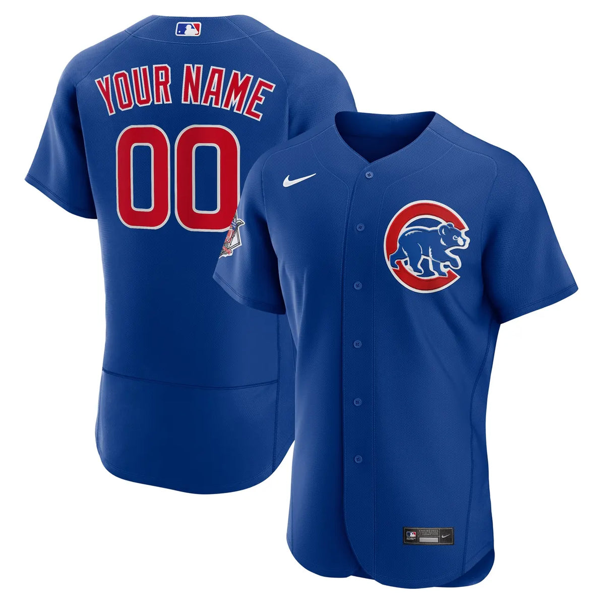 Cubs Royal Blue Custom Jersey nike