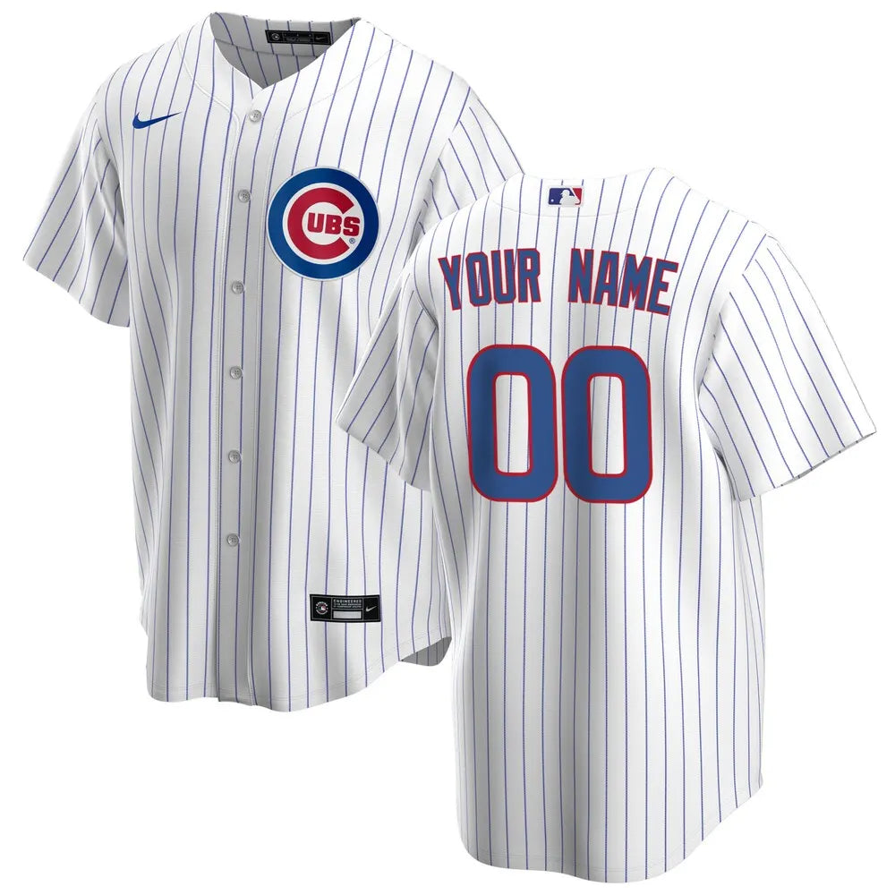 nike Cubs Pinstripe Custom Jersey
