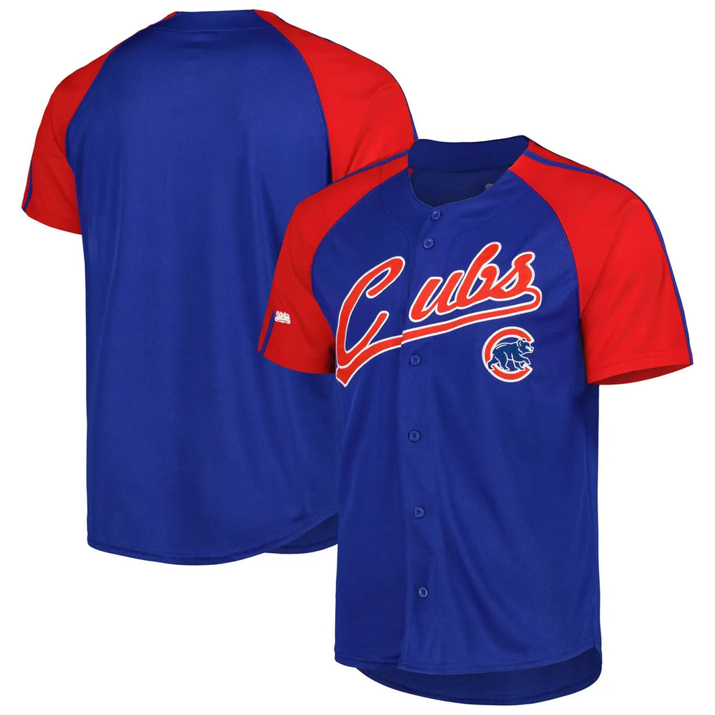 Cubs Blue Red Raglan Jersey - Hình 2