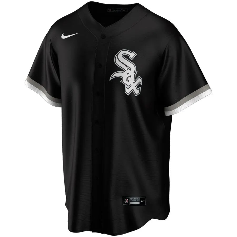 White Sox Black Custom Jersey - Hình 2