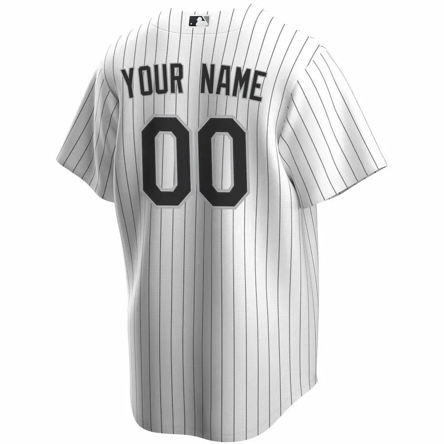 nike White Sox Pinstripe Custom Jersey - Hình 2