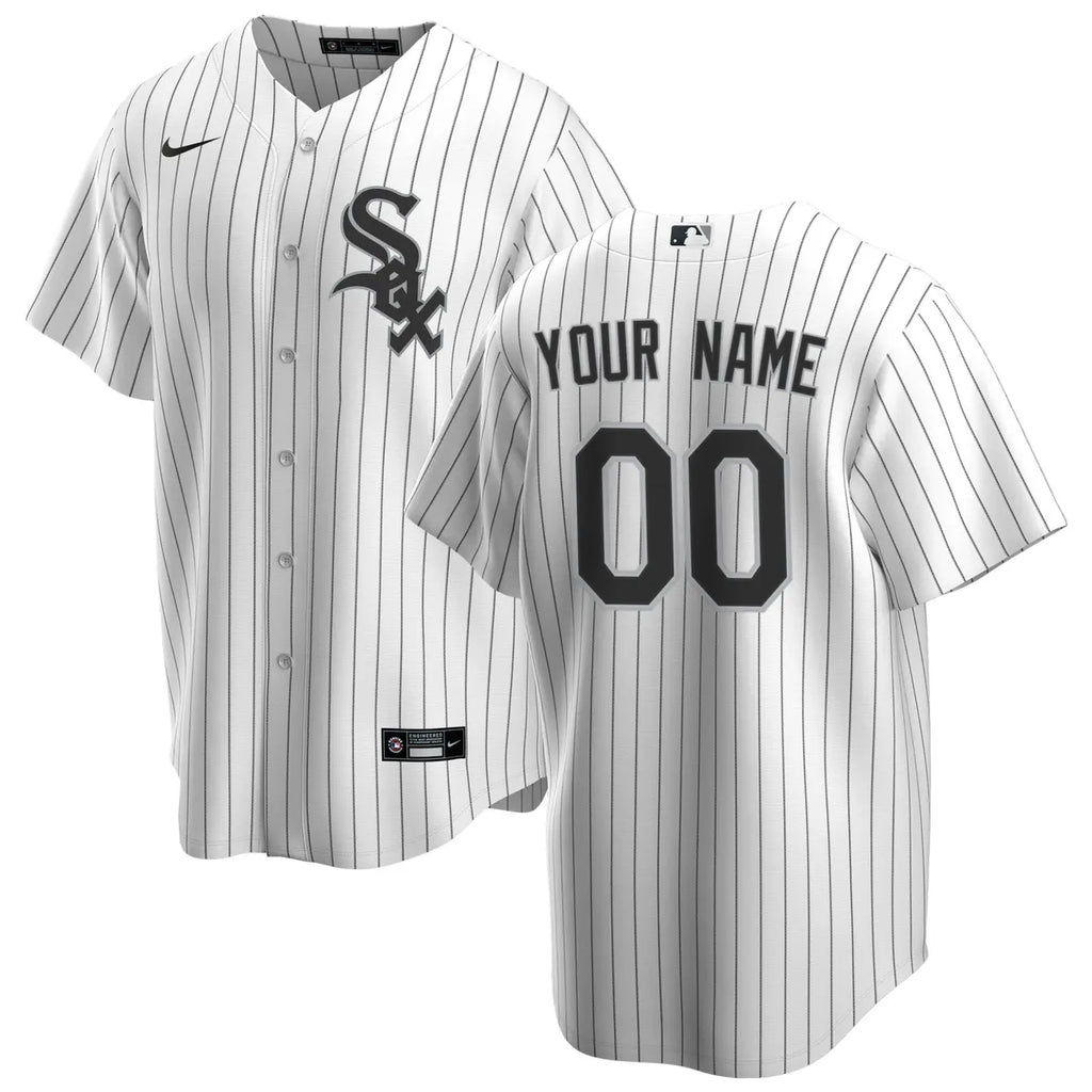 nike White Sox Pinstripe Custom Jersey