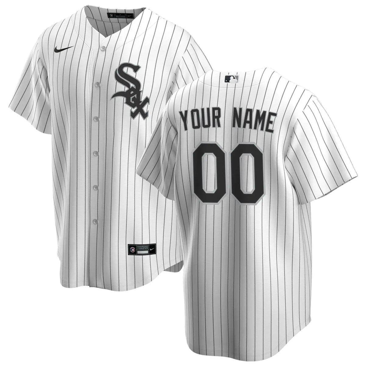 nike White Sox Pinstripe Custom Jersey