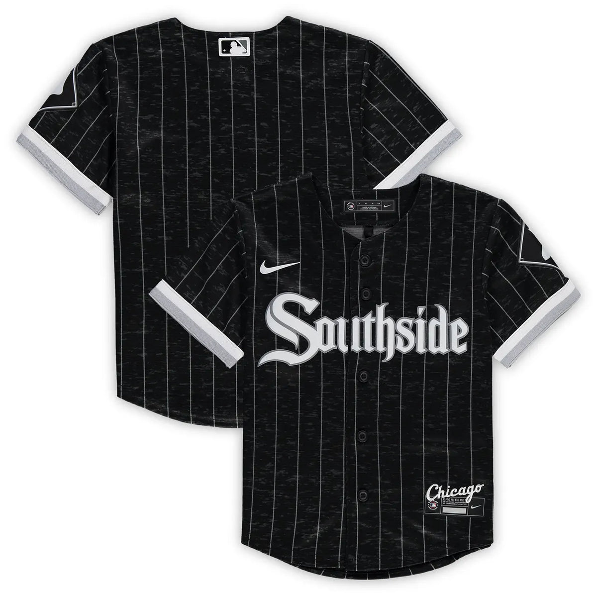 nike chicago White Sox Pinstripe Jersey - Hình 2