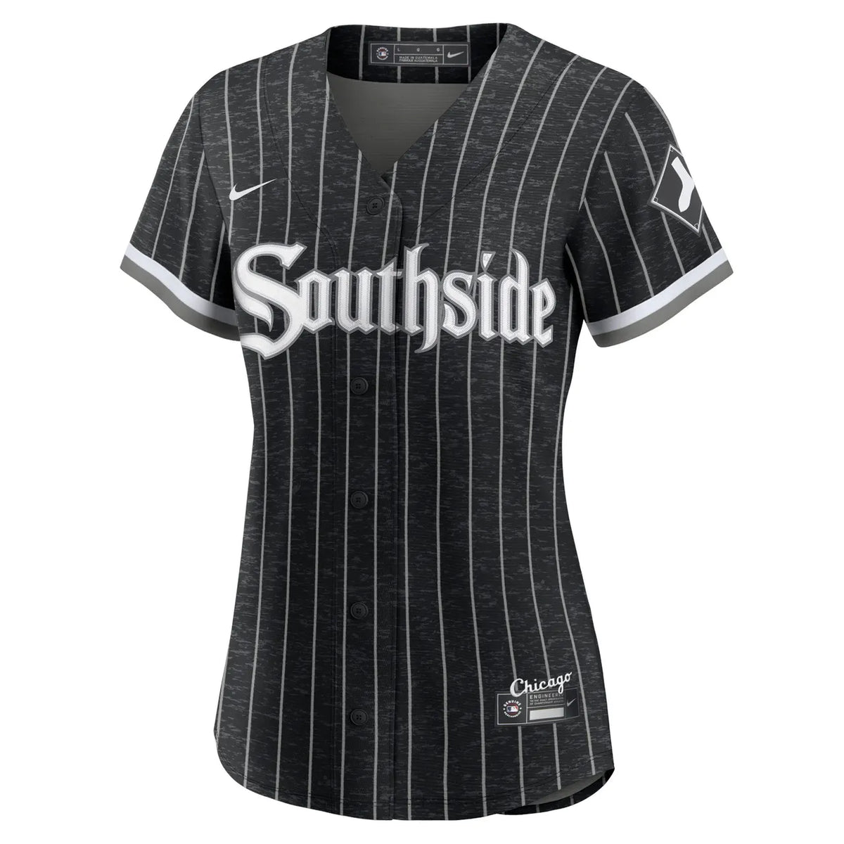 White Sox Black Pinstripe Jersey - Hình 3
