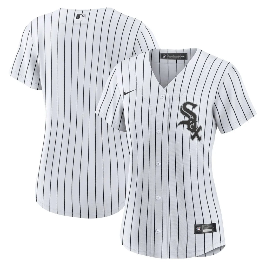 nike White Sox Pinstripe Jersey - Hình 2