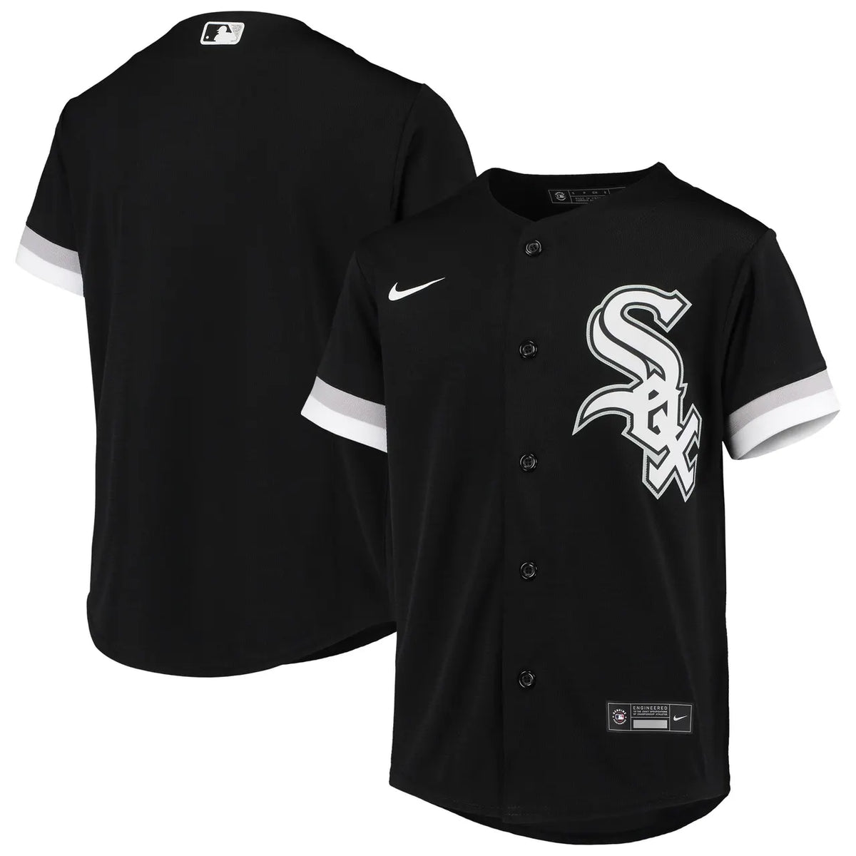 Nike White Sox Black Jersey - Hình 2