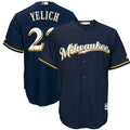 Yelich Navy Brewers Jersey