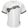 Yelich Brewers White Jersey majestic