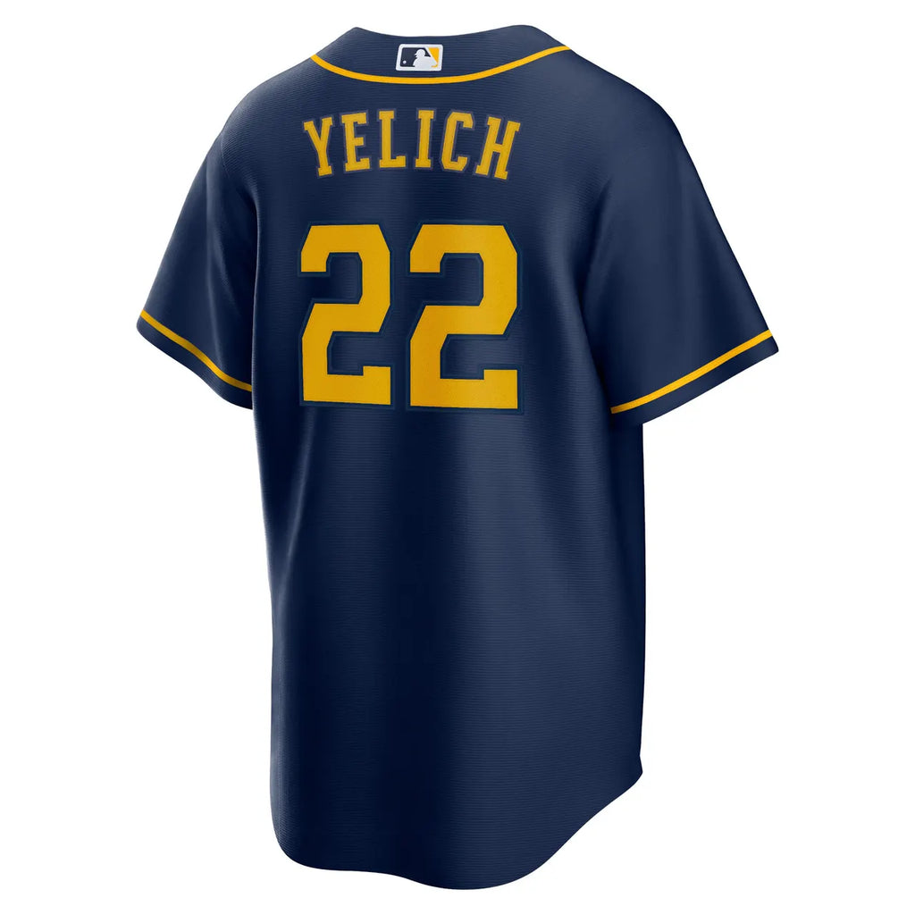 Yelich Brewers Gray Jersey nike authentic - Hình 10