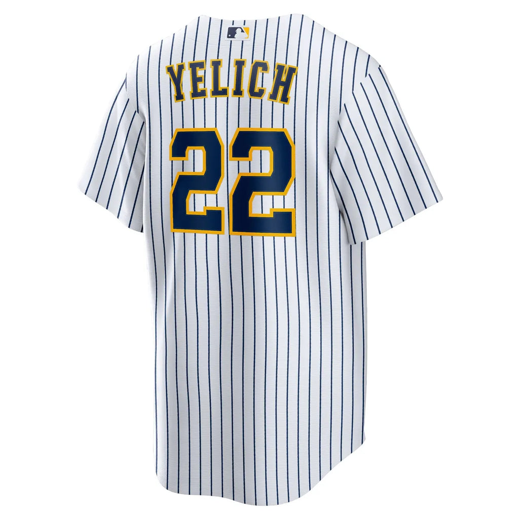 nike authentic Yelich Brewers Navy Jersey - Hình 12