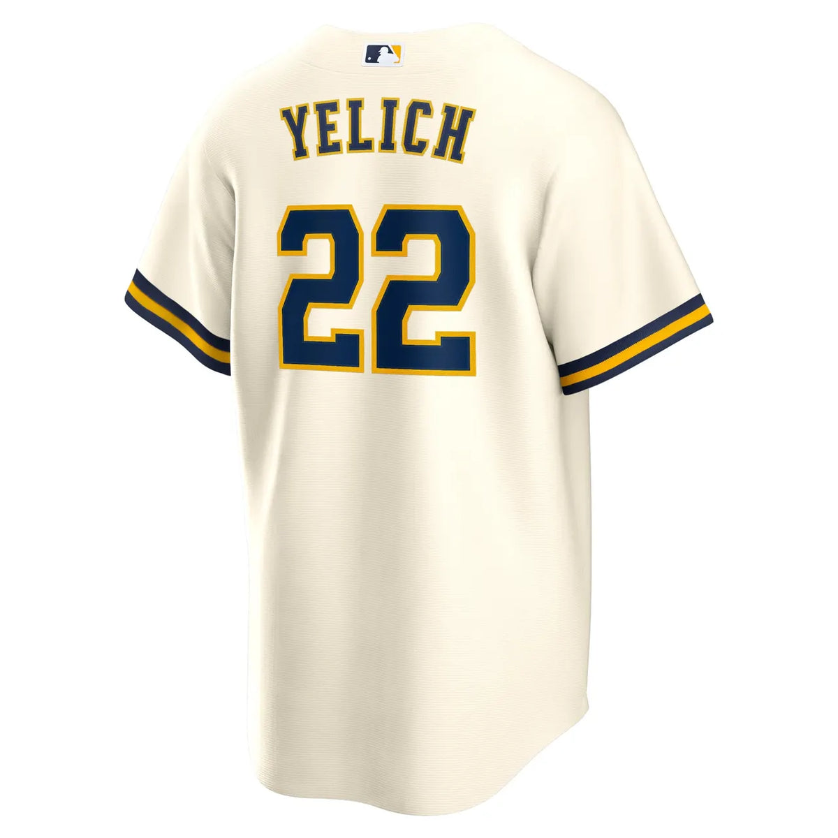 nike white Yelich Brewers Pinstripe Jersey - Hình 6