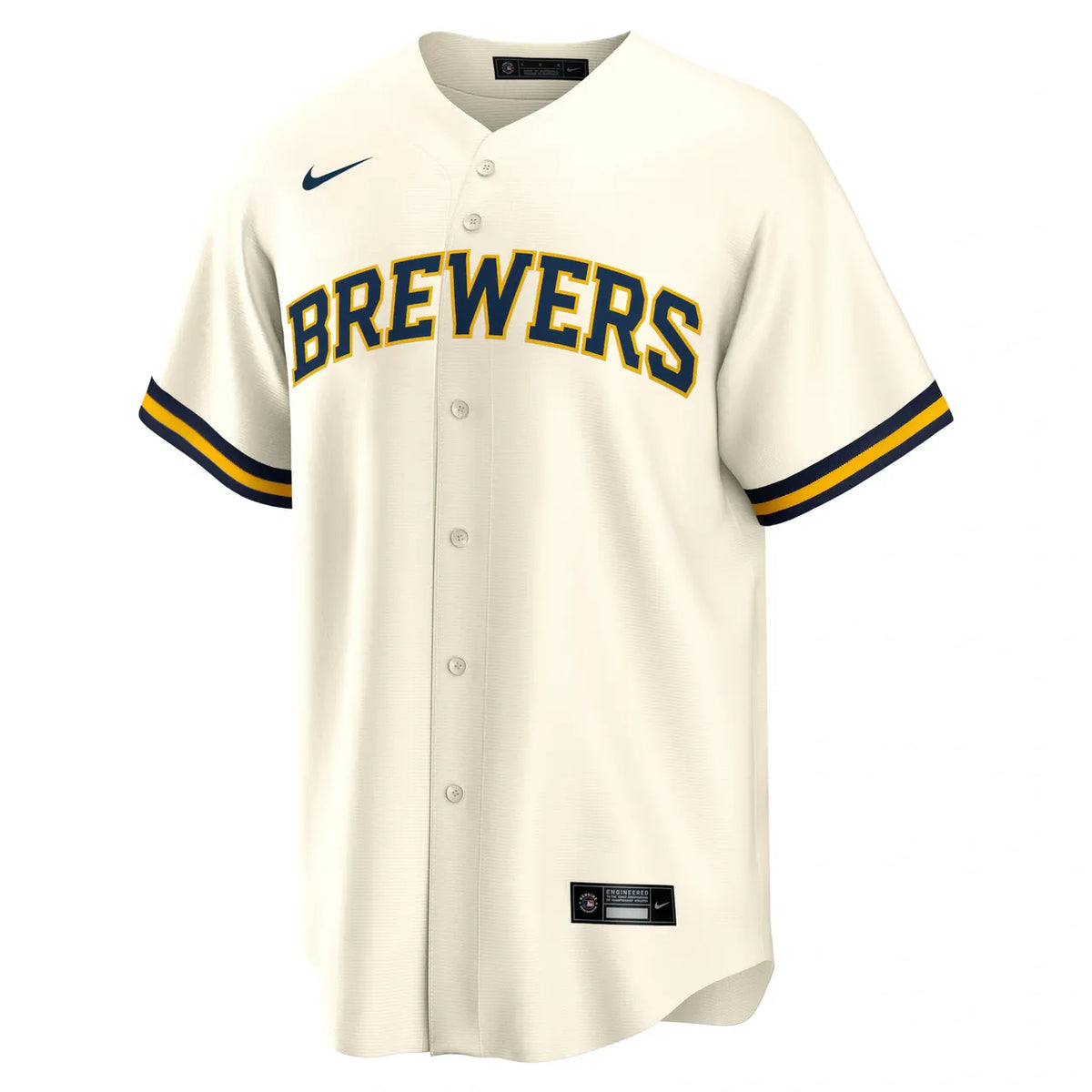 nike white Yelich Brewers Pinstripe Jersey - Hình 5
