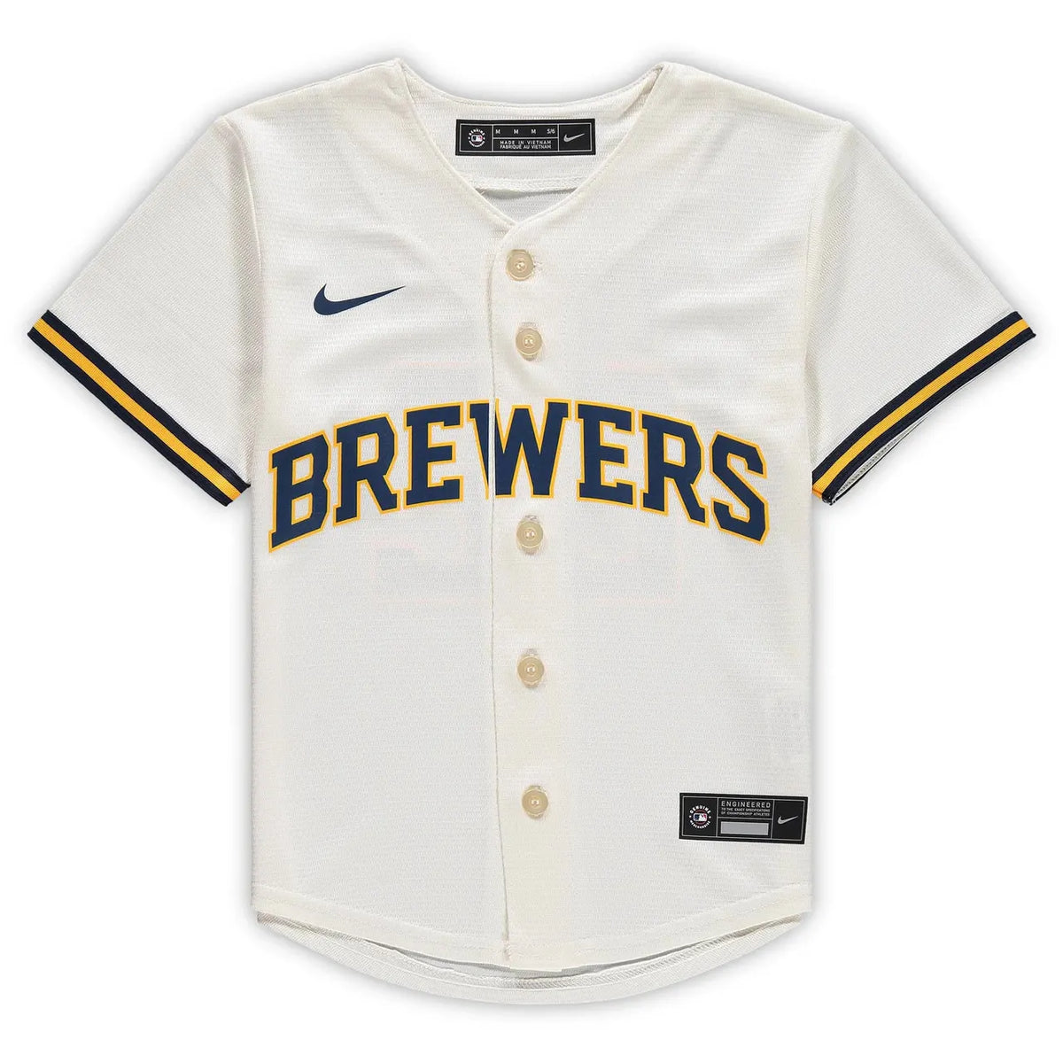 Yelich Brewers Cream Jersey nike authentic - Hình 3