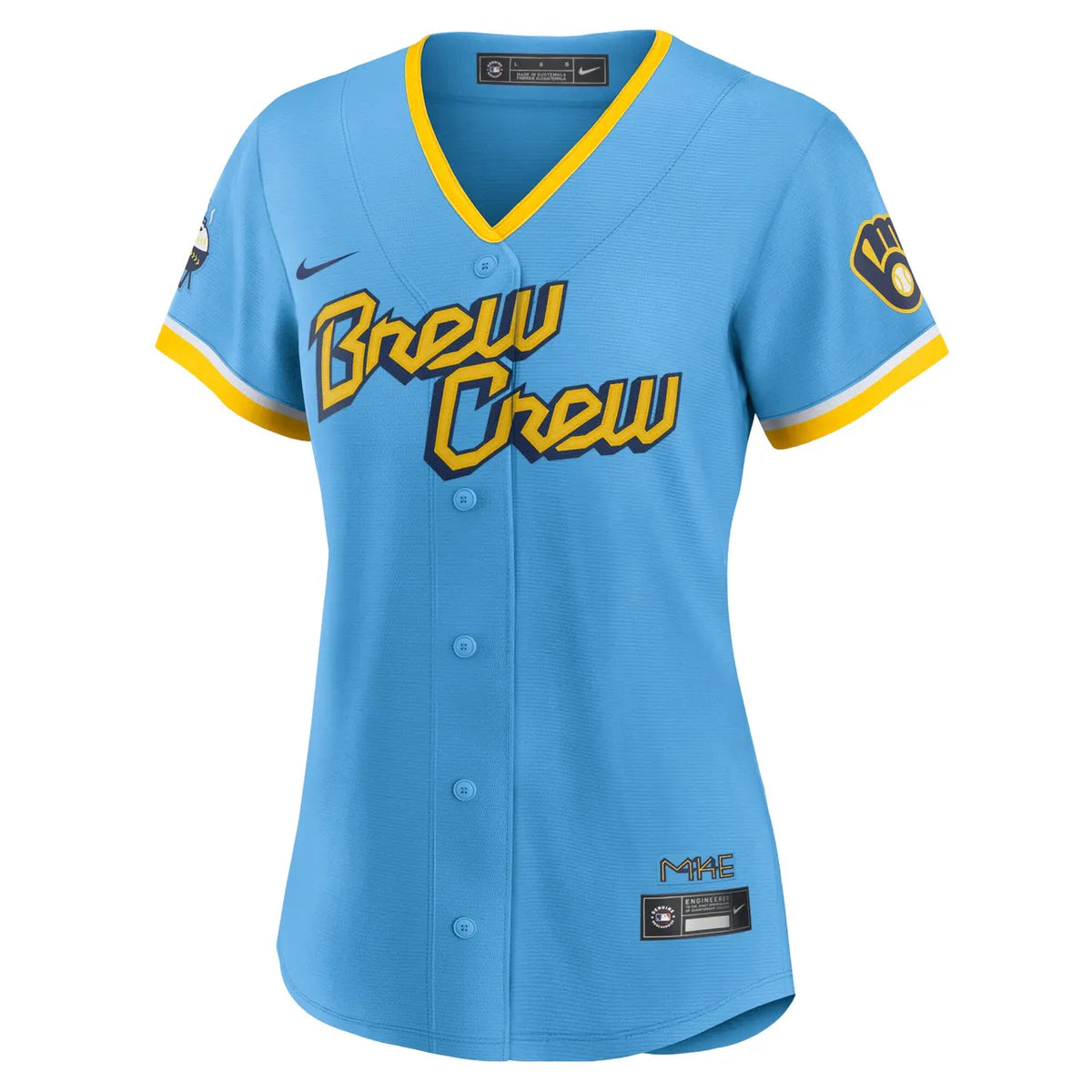 Yelich Brewers Nike Light Blue Jersey - Hình 3