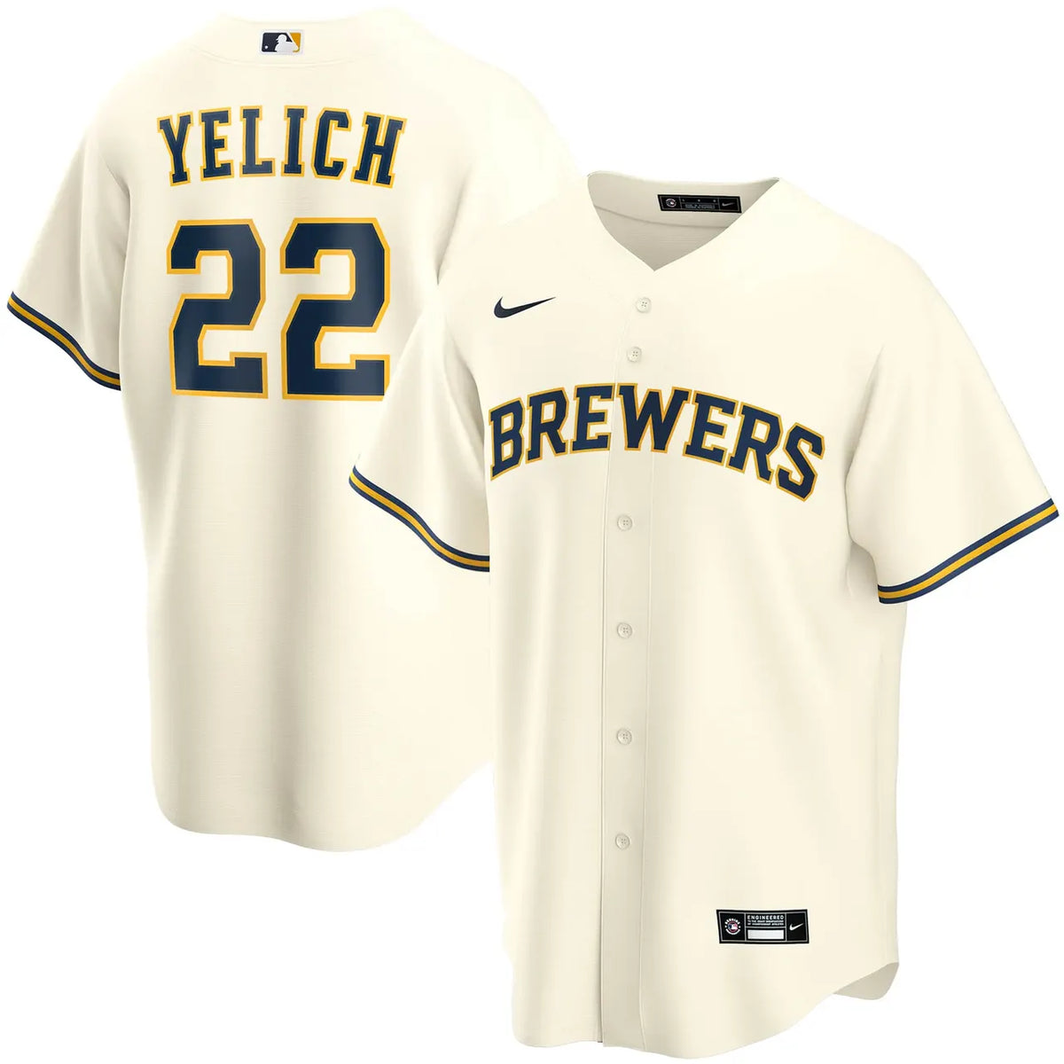 Yelich Brewers Navy Jersey nike - Hình 8