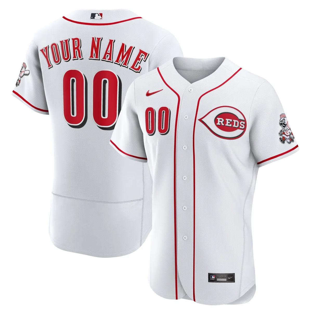 Cincinnati Reds Custom White Jersey