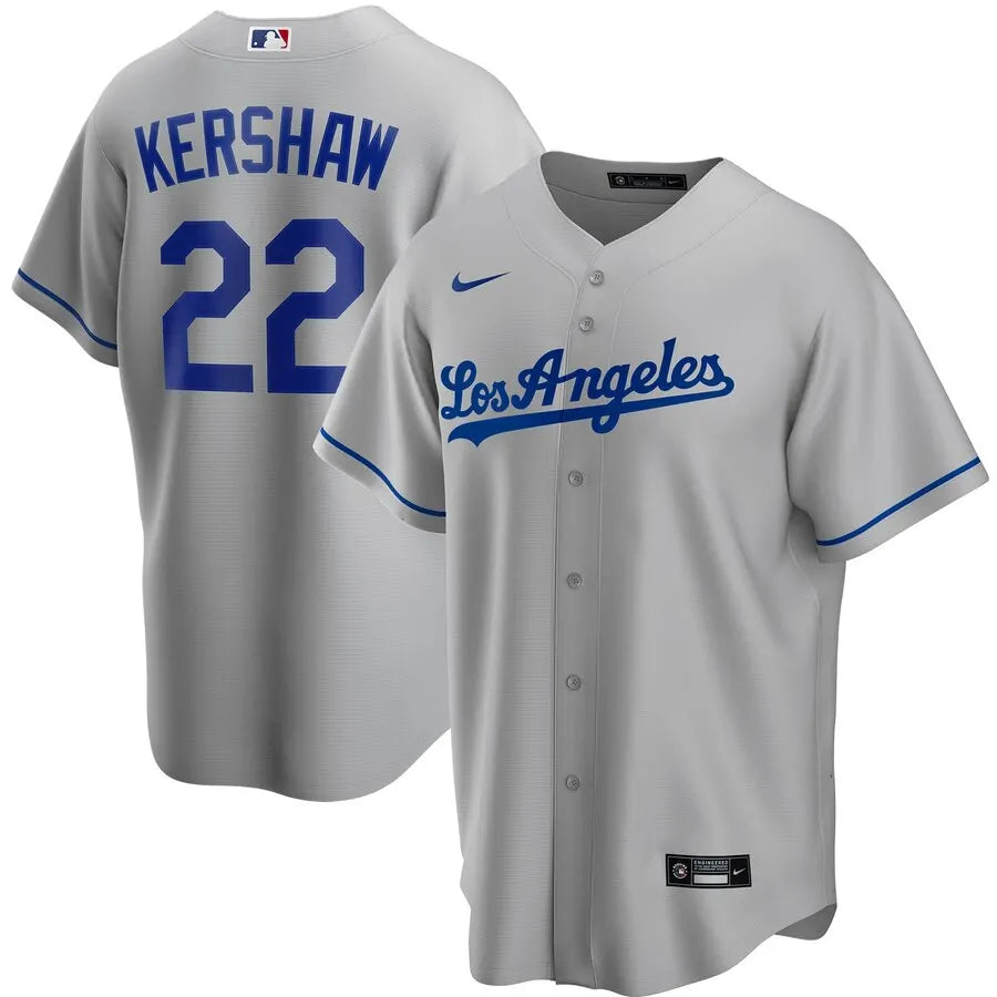 Kershaw Dodgers Gray Jersey