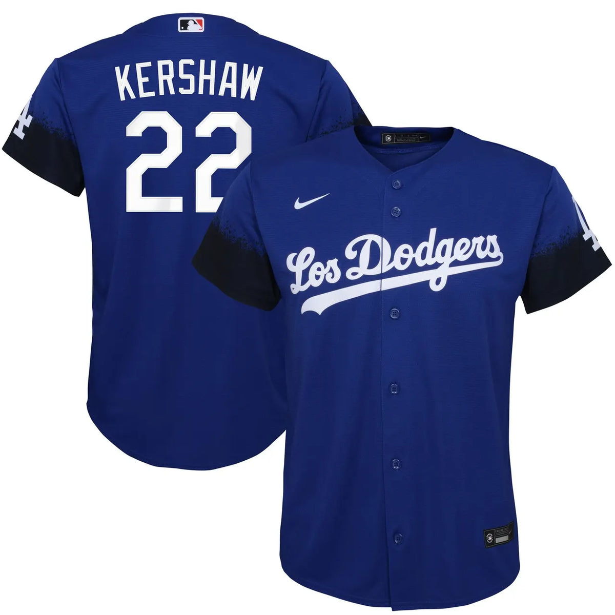 Kershaw Dodgers Blue Alternate Jersey - Hình 2