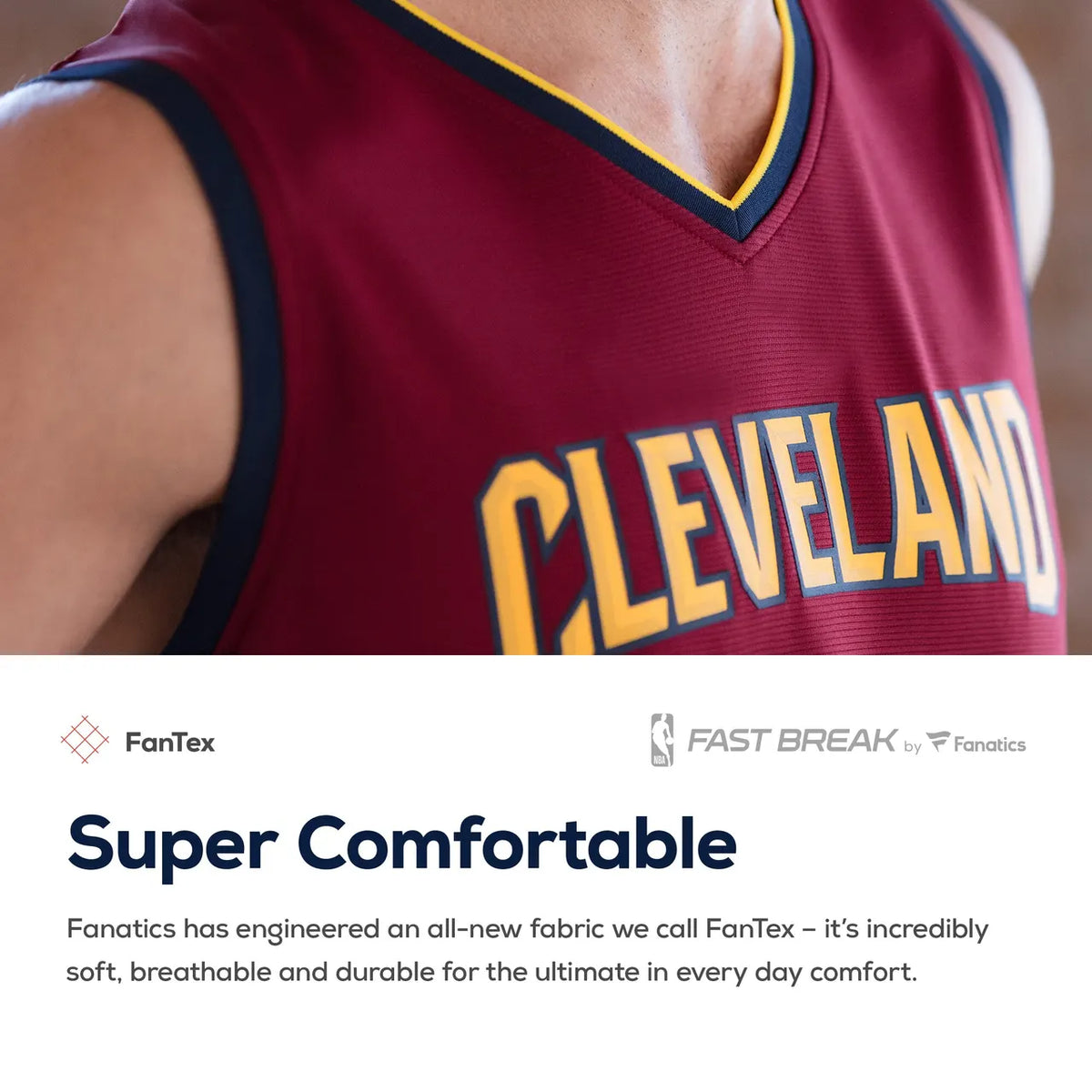 Fanatics Cavs White Custom Jersey - Hình 6